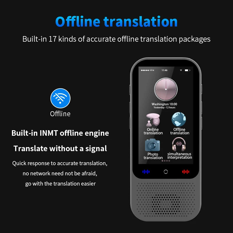 S80 Pro AI Translation Device Real-Time Smart Voice Photo Translator