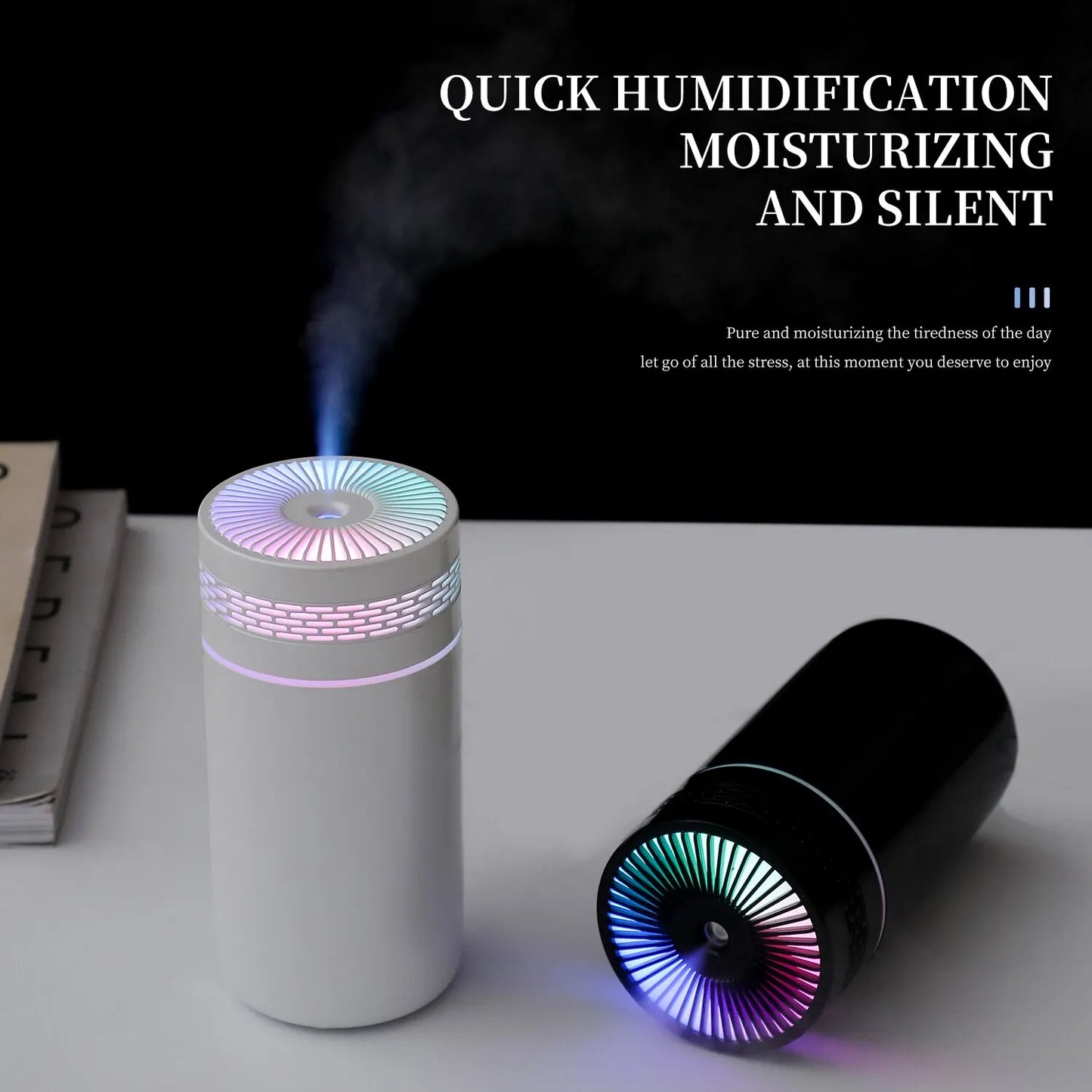 250ML Car Air Humidifier Portable Mini Spray Mist Humidifier with LED